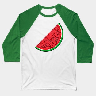 Resistance Is Justified When People Are - Watermelon - Tilted - Back Baseball T-Shirt